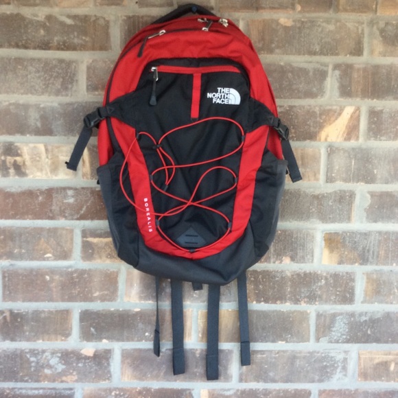 the north face borealis backpack red
